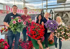 The Beekenkamp North America team.Jeroen Steenbergen, Area Manager Mid West & Ontario – holding the Dahlia LaBella Grande Fun Red White, "this stable bicolor is perfect for a gallon pot, with only 1 liner, making the Dahlia Grande series a very cost effective for the grower."Stef Berkhout, Slijkerman Kalanchoes – holding the Kalanchoe Serenity in an 8inch pot with 3 colors," this double flowered series is the most extensive uniform series on the market. Stock is available from the same location as Beekenkamps Begonias. Making it easy to combine the order for the growers. The Serenity series are also great in a mix container."Sirekit Mol, Head of North America + Marketing and Retail for Beekenkamp Plants – holding the award winning Dreams MacaRouge. "This amazing bright red vigorous premium Begonia is ideal for the 6 inch pot or bigger. Has a fantastic round shape and is very heat tolerant."Kat Wolper, Area Manager North East & South East – holding the Petunia Tea Indigo vein. "This intensive bold vein color, is great as a mono basket or part as a combo. The Tea series is definitely winning on their performance at consumer level."Lauren Blume, Area Manager South & Midwest – showing the Begonia Encanto 4690. "The dark leaf in combination with the bicolored flower, has a great performance outdoor and shelf life."